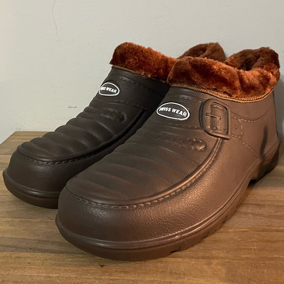 Swiss Wear Limited Edition Fur Insulated Water Repellent Slip On Boots Size 11 - Picture 3 of 5